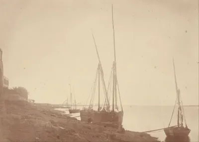 Sailing Boats on the Bank of the Nile