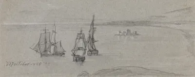 Sailing-ships in the Bay of Naples