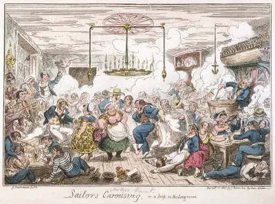 Sailors Carousing, or a Peep in the Long Room