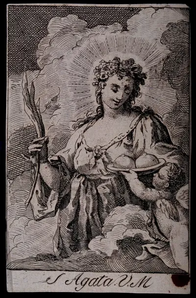 Saint Agatha. Etching, 17--