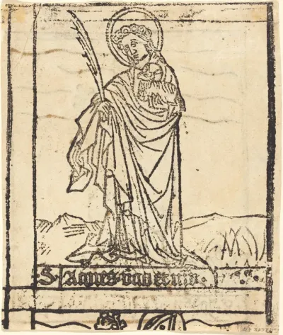 Saint Agnes [verso]
