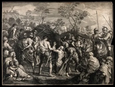 Saint Andrew being led to martyrdom