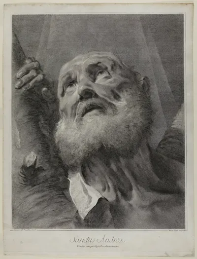 Saint Andrew, from The Holy Family and the Twelve Apostles