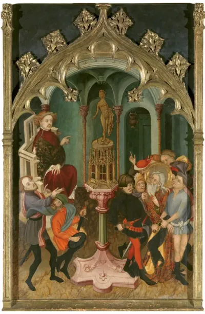 Saint Andrew refusing to worship the Idol