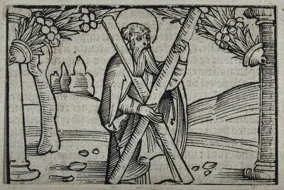 Saint Andrew. Woodcut