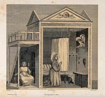 Saint Anne: an angel announces to her the birth of her daughter the Virgin Mary