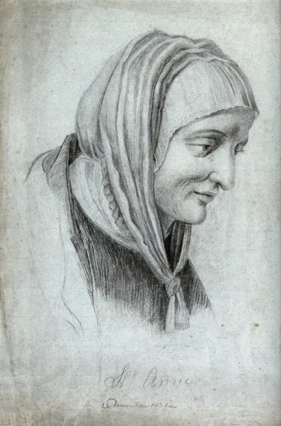 Saint Anne. Pencil drawing, 1831