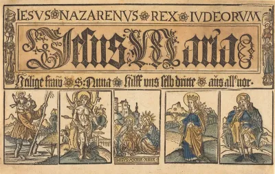 Saint Anne, The Madonna and Child and Saints Christopher, Sebastian, Clara and Roche