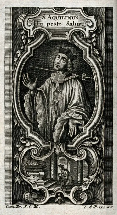 Saint Aquilinus of Milan as a protector against plague