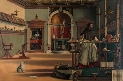 Saint Augustine in his study