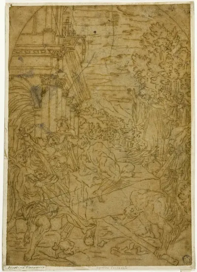Saint Benedict Moving the Stone which a Demon Had Made Immobile