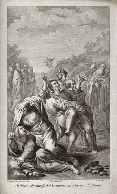 Saint Benedict of Nursia: he frees a priest who had been possessed by devils