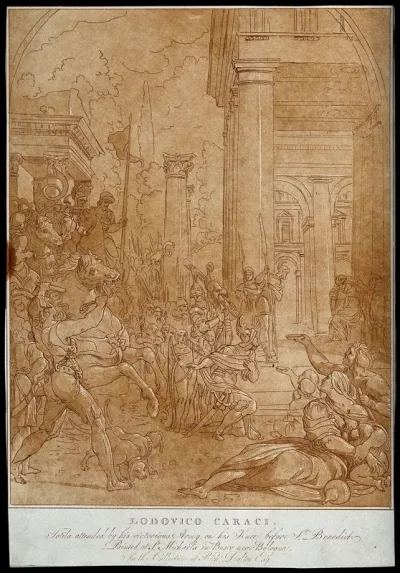 Saint Benedict of Nursia receiving Totila, King of Ostrogoths, in Bologna