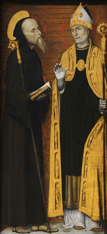 Saint Benoît et saint Augustin