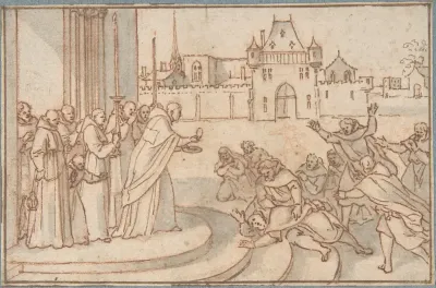 Saint Bernard presenting the host to Guillaume X, duc de Guyenne