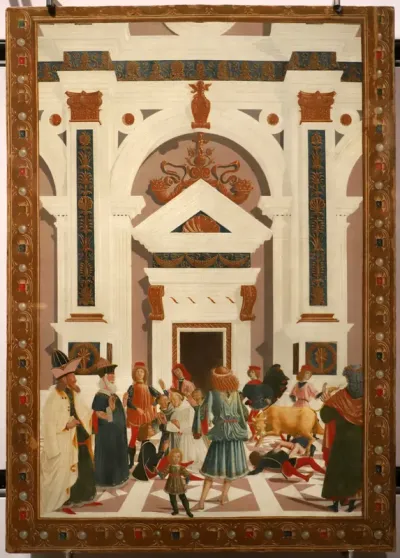 Saint Bernardino heals Nicola di Lorenzo da Prato Gored by a Bull