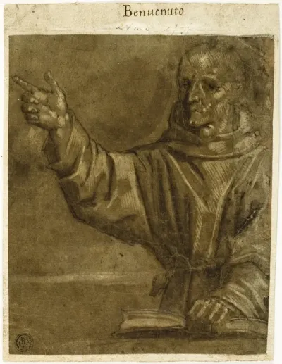 Saint Bernardino of Siena Preaching from an Open Book