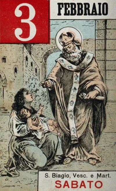 Saint Blaise. Colour photogravure, 1898