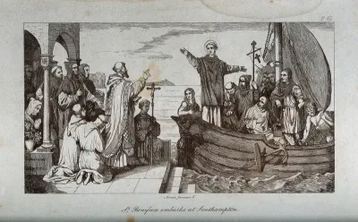 Saint Boniface. Etching by A. Jameson