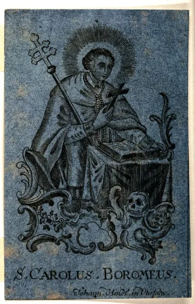 Saint Carlo Borromeo in prayer