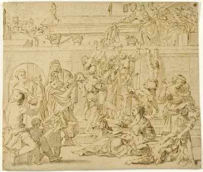 Saint Cecilia Distributing Alms to the Poor