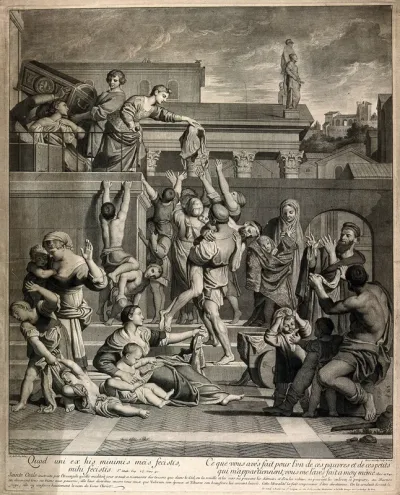 Saint Cecilia: she gives her possessions to the poor