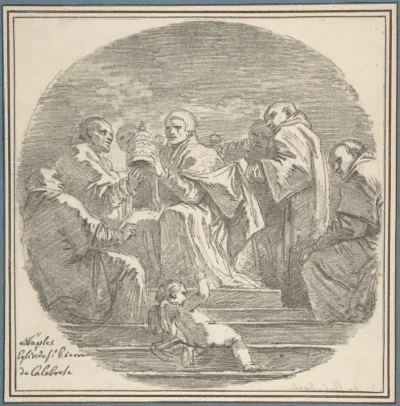 Saint Celestine V Renouncing the Papacy, after Mattia Preti