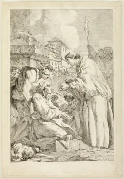 Saint Charles Borromeo Blessing the Plague-Stricken