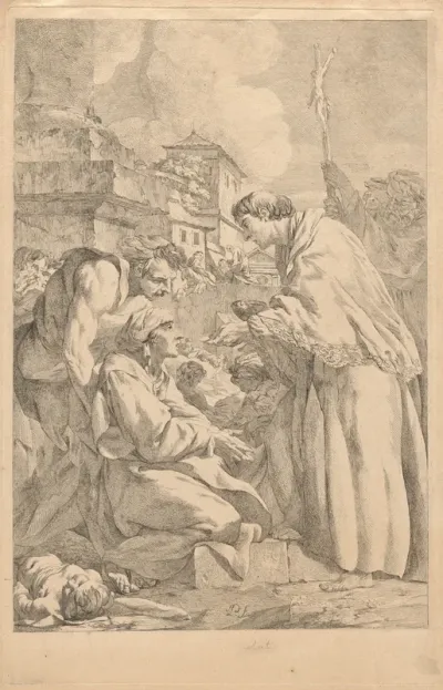 Saint Charles Borromeo Distributing Communion to the Victims of the Plague of 1576 in Milan