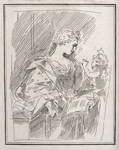 Saint Elizabeth with the infant Saint John the Baptist (?)