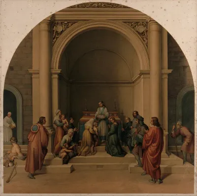Saint Filippo Benizzi healing children