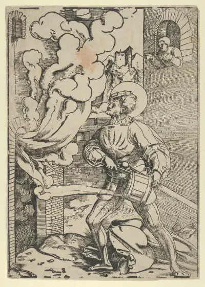 Saint Florian (restrike)