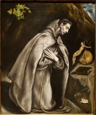 Saint Francis Kneeling in Meditation