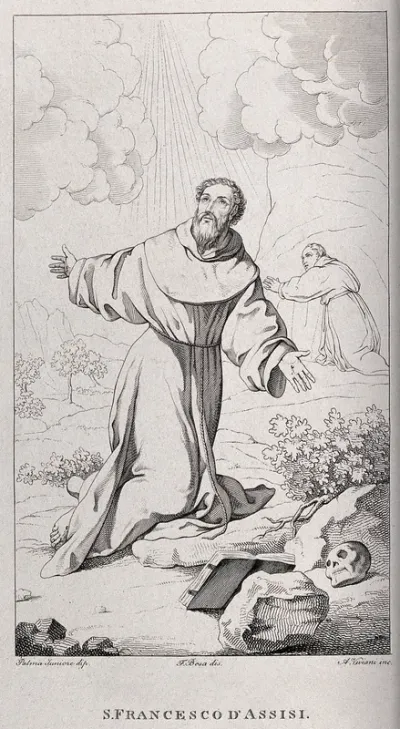 Saint Francis of Assisi receiving the stigmata of Christ
