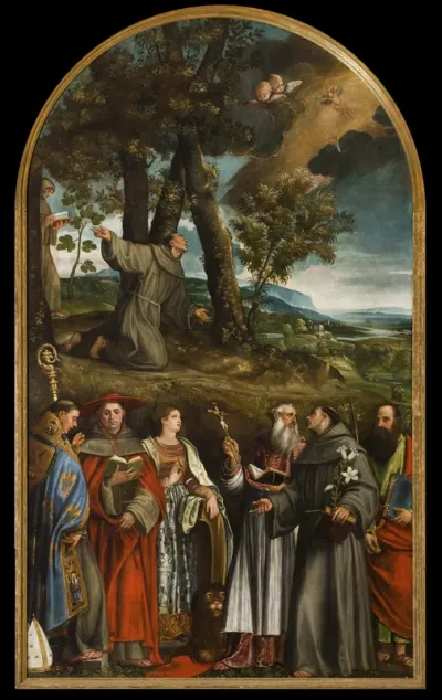 Saint Francis receives the stigmata