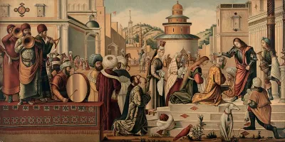 Saint George baptising the Princess Cleodolinda and her father