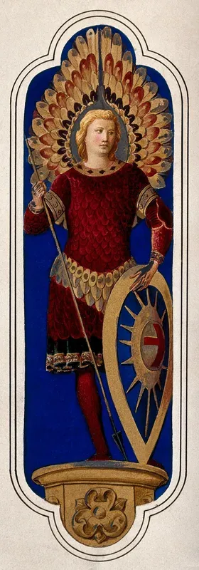 Saint George standing on a pedestal