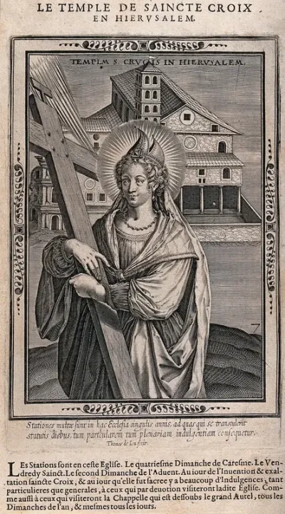 Saint Helen in front of the Basilica di Santa Croce in Gerusalemme, Rome
