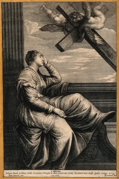 Saint Helen. Line engraving by L.E. Vorsterman after P. Caliari, il Veronese