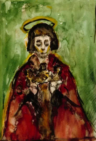 Saint Holding Golden Crown
