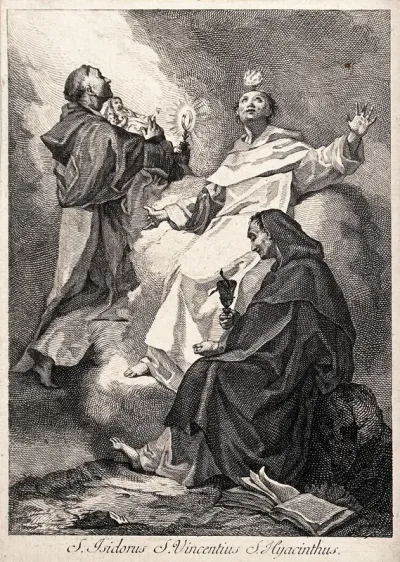 Saint Hyacinth, Saint Vincent Ferrer and Saint Luis Beltrán