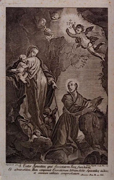 Saint Ignatius of Loyola: the Virgin and Christ Child appear to him and address him