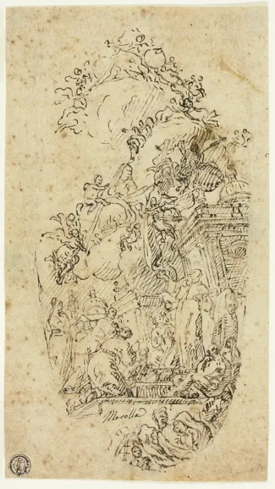 Saint Ildefonso Receiving a Chasuble from the Virgin