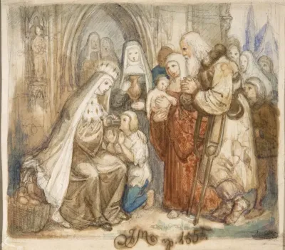 Saint Jadwiga among the Poor