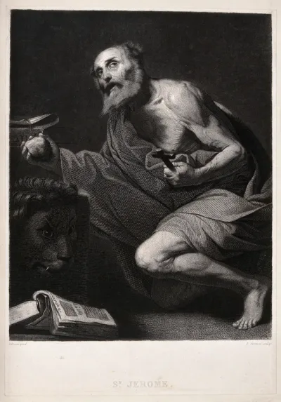 Saint Jerome. Engraving by Z. Prevost after J. Ribera
