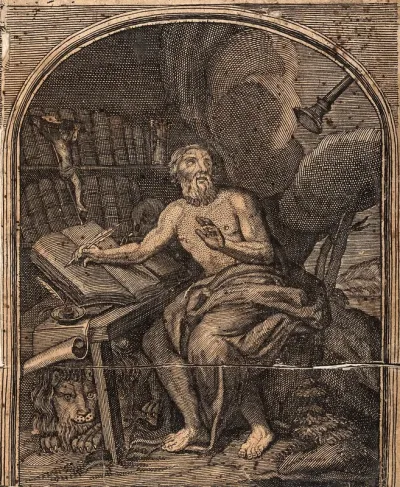 Saint Jerome: he hears an angel blowing the last trump