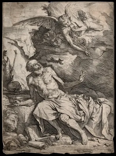 Saint Jerome: he hears an angel blowing the last trump