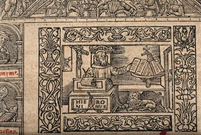 Saint Jerome. Woodcut, 1538