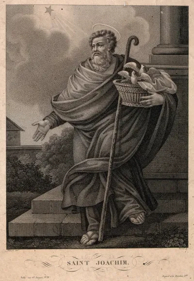 Saint Joachim. Stipple engraving by C.J. Pomel, 1818, after N.-J. Blaizot