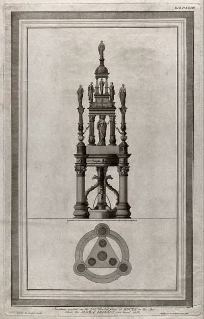 Saint Joan of Arc: a fountain erected on the site of her execution